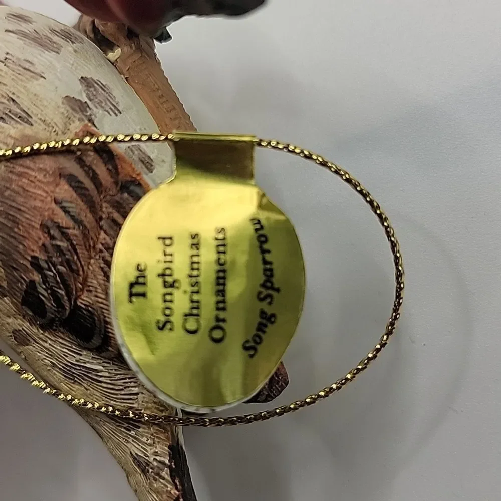 Danbury Mint Christmas Songbird Ornament Song Sparrow Retired